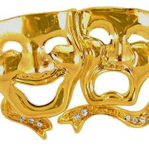 Gold Finish Comedy and Tragedy Mask