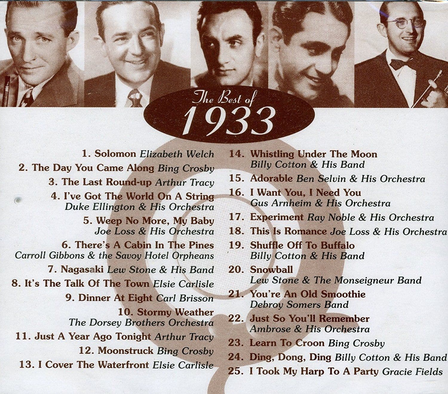 Golden Age Of Popular Song 1933 CD