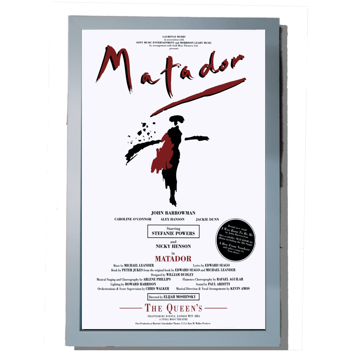 Matador The Queens Theatre 1991 Repro Poster