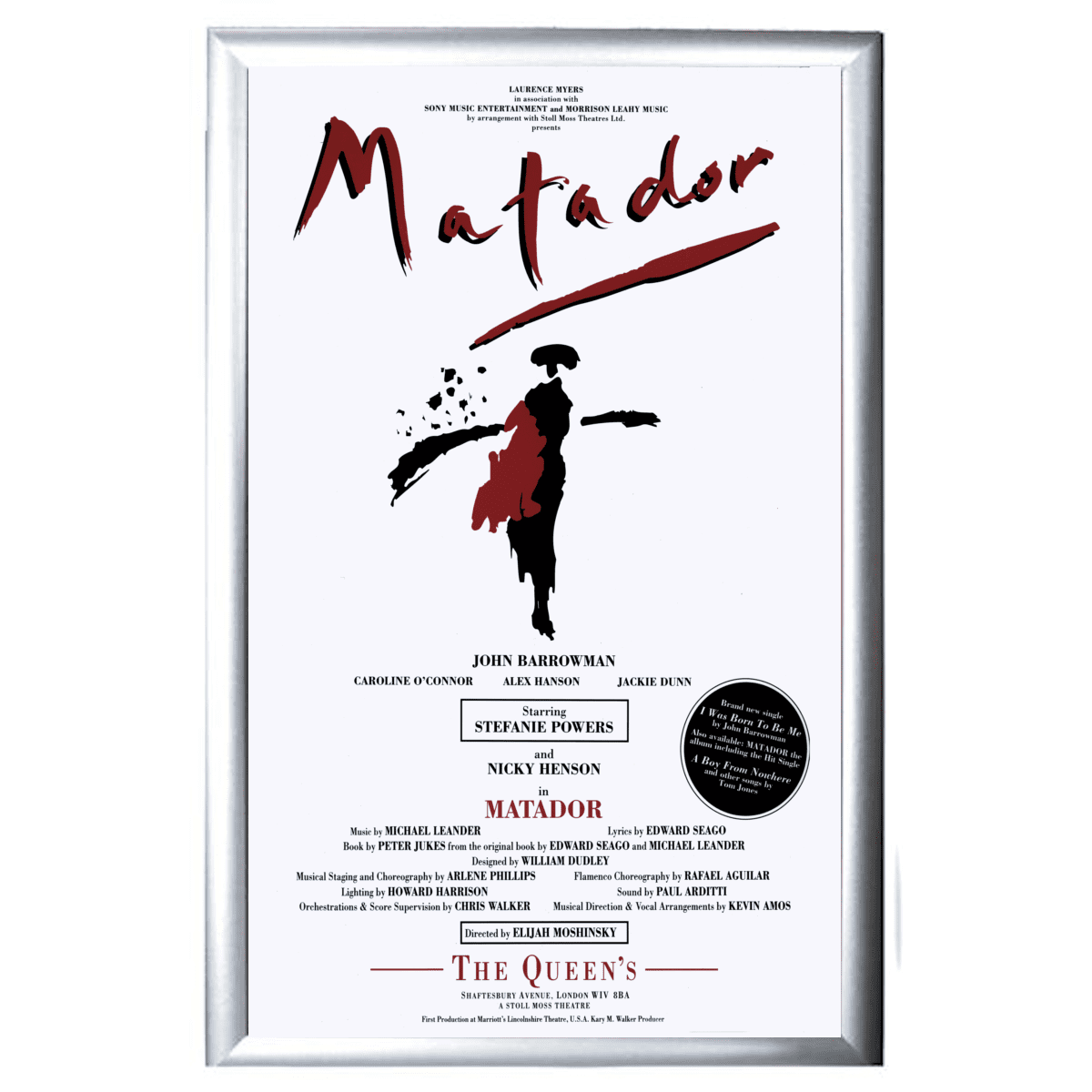 Matador The Queens Theatre 1991 Repro Poster
