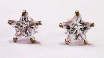 Sterling Silver crystal star stud earrings