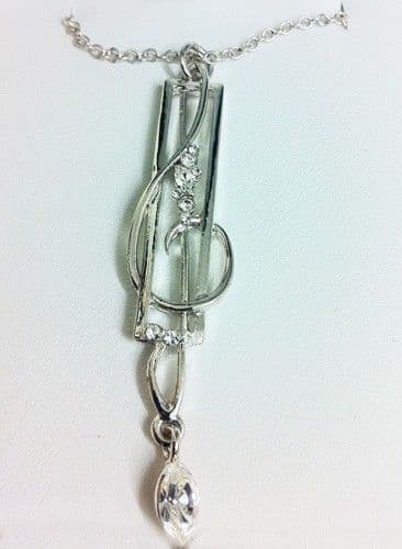 Swarovski Crystal treble clef
