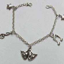 Theatrical Charm Bracelet: Sterling Silver Charms